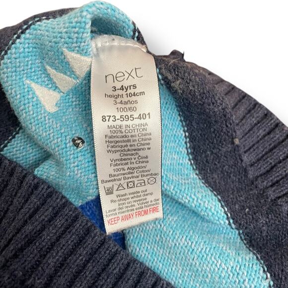 NEXT Kids Rainbow Animal Knit Sweater Jumper 3–4 Years Shark Fox Giraffe - Picture 8 of 9